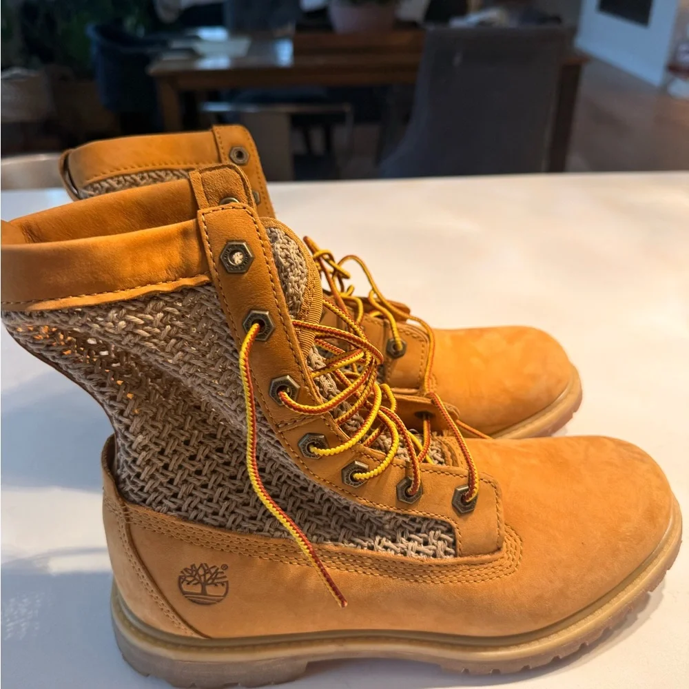 Timberland Women’s Open Weave Boot Wheat - Picture 1 of 6
